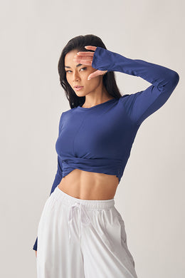 Blusa Cropped Torsão ML Cosmos