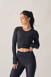 Blusa Cropped Torsão ML Cosmos